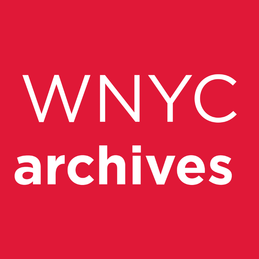 WNYC Archives white lettering red background